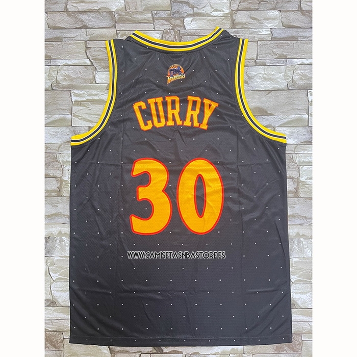 Stephen Curry NO 30 Camiseta Golden State Warriors Mitchell & Ness MVP Negro
